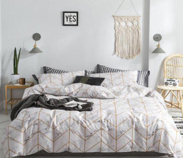 3D Line Stone Texture 18111 Bed Pillowcases Quilt
