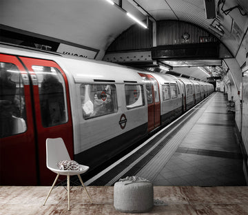 3D Subway Platform 217 Vehicle Wall Murals