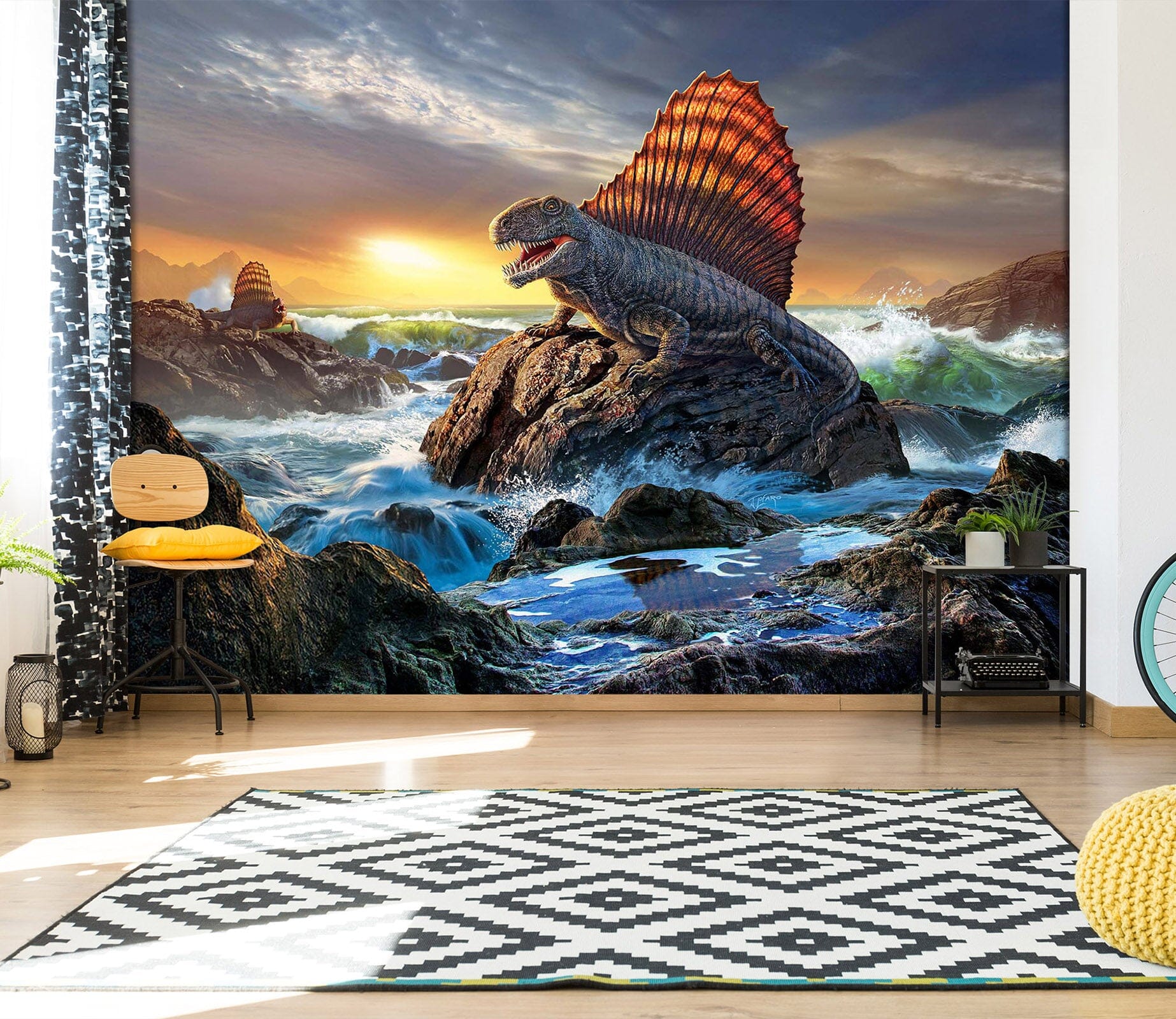 3D Dimetrodon 103 Jerry LoFaro Wall Mural Wall Murals Wallpaper AJ Wallpaper 2 