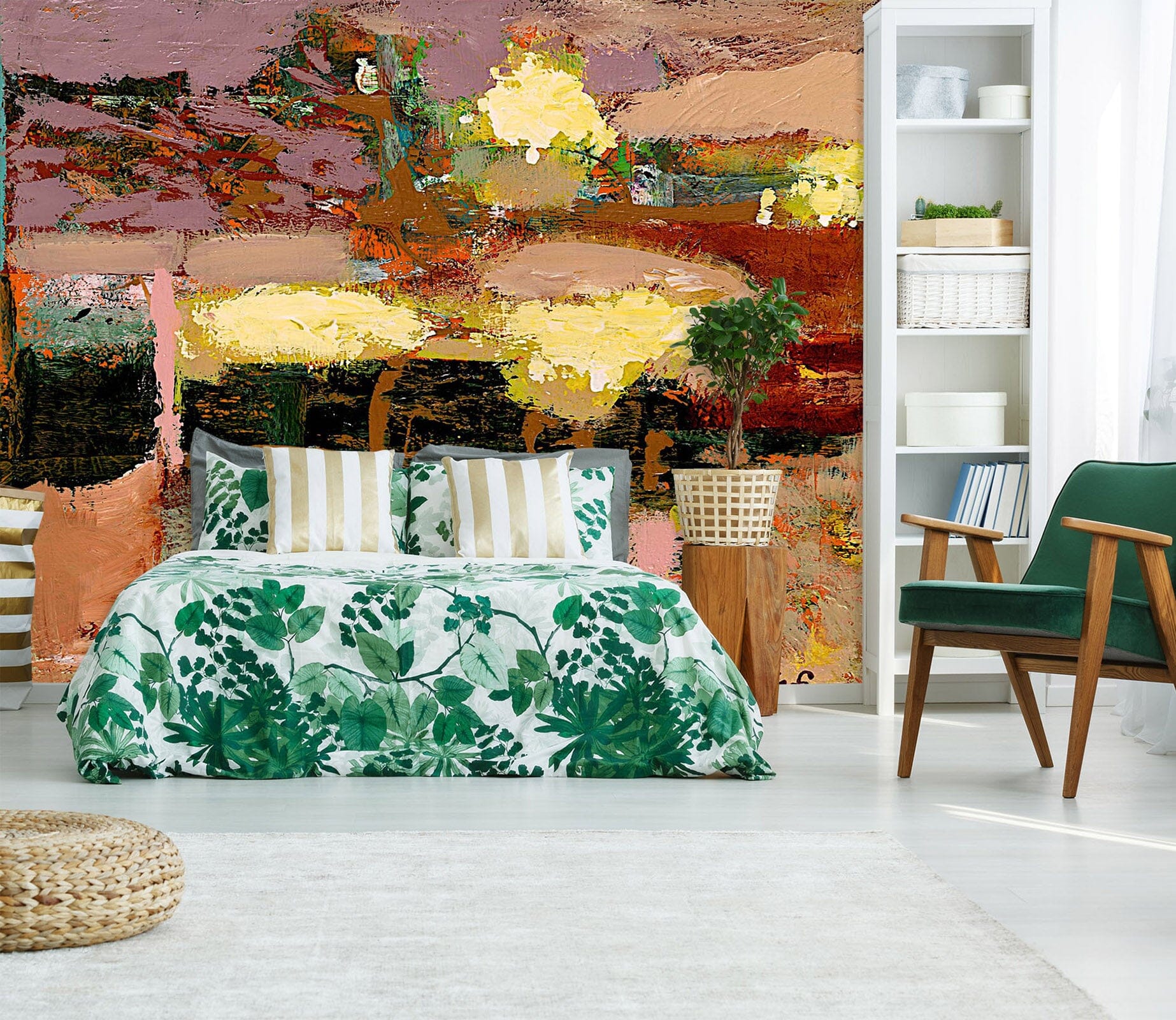 3D Yellow Sunset 111 Allan P. Friedlander Wall Mural Wall Murals Wallpaper AJ Wallpaper 2 