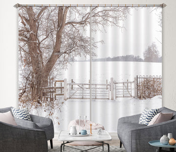 3D Snow Tree 050 Assaf Frank Curtain Curtains Drapes