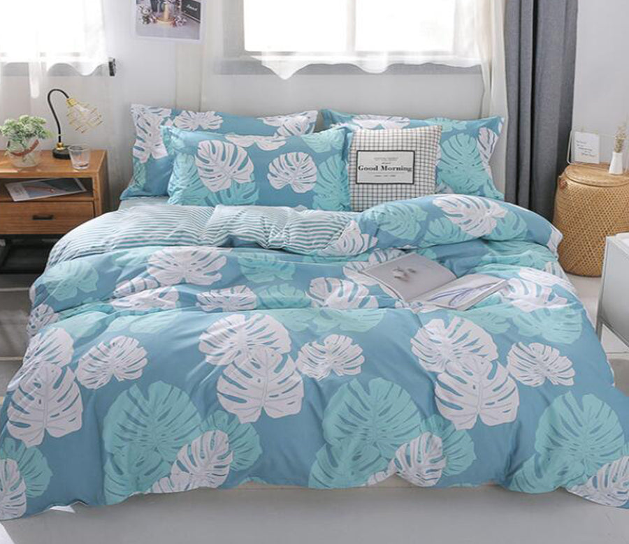3D Mint Green Leaves 12083 Bed Pillowcases Quilt