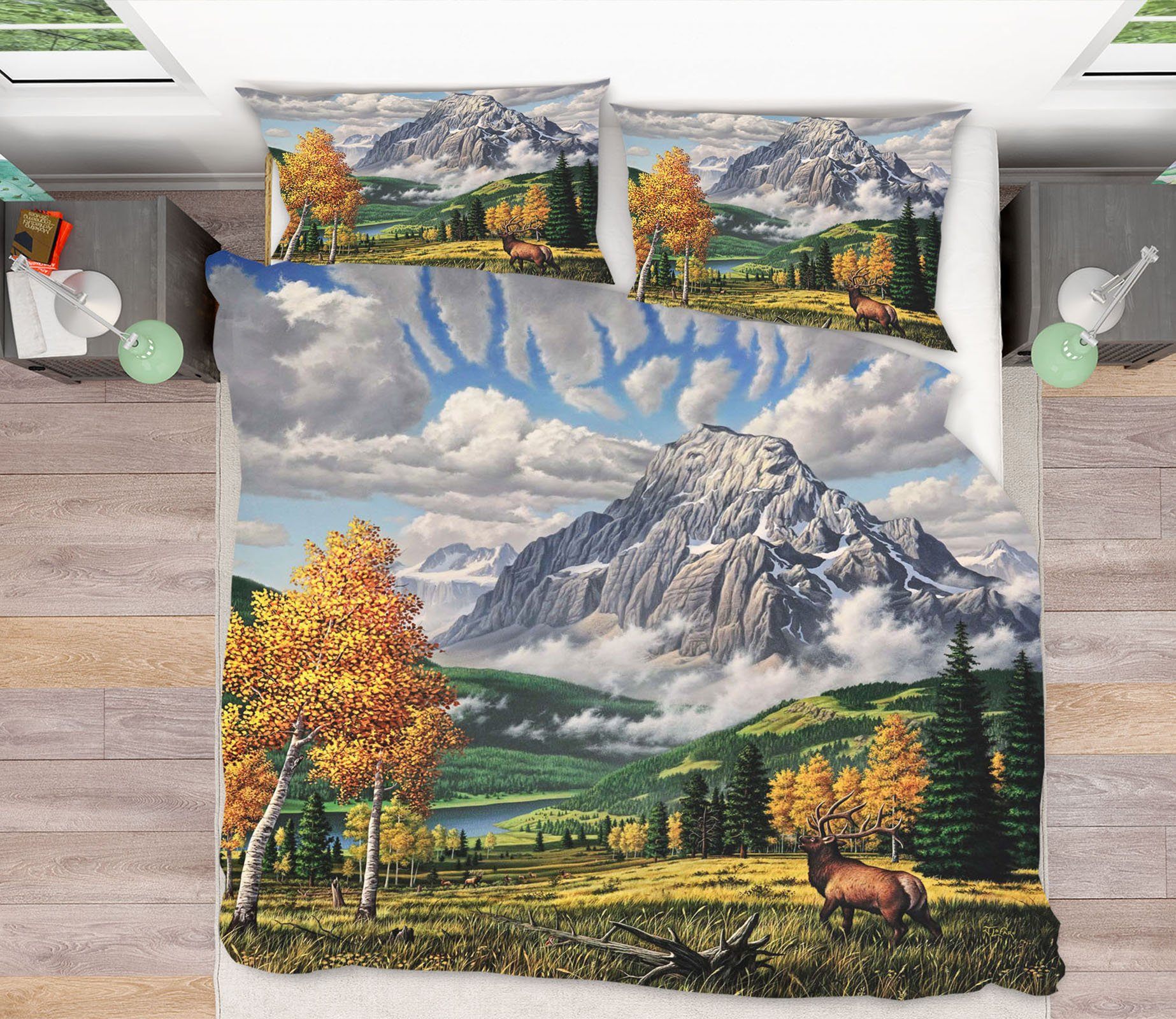 3D Autumn Echos 2112 Jerry LoFaro bedding Bed Pillowcases Quilt Quiet Covers AJ Creativity Home 