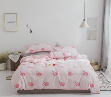 3D Pink Lemon 20340 Bed Pillowcases Quilt