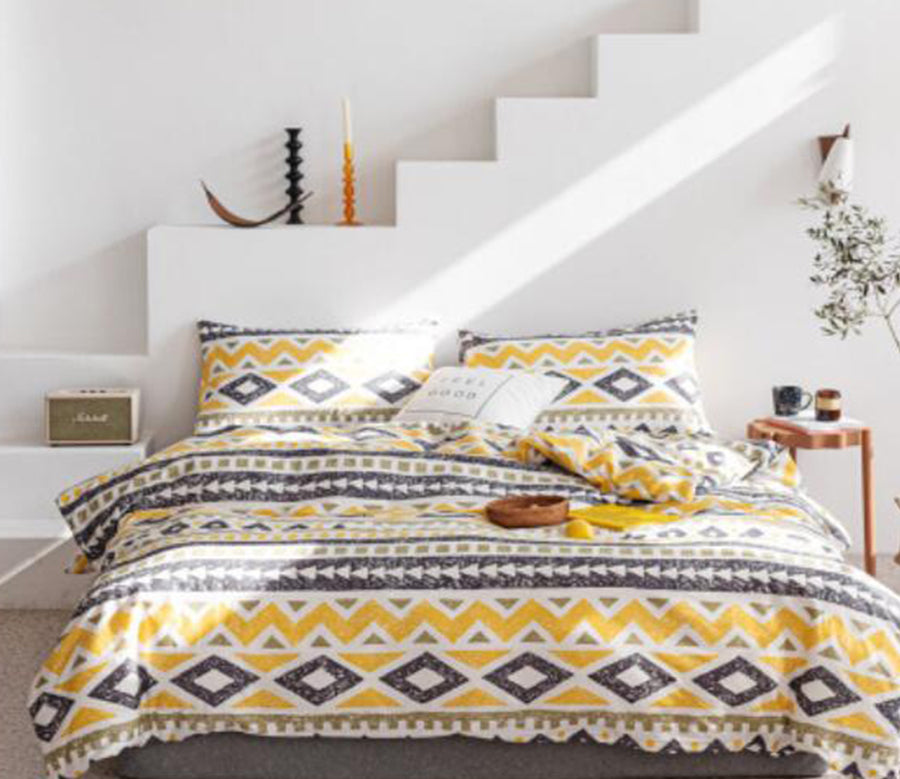 3D Yellow Totem Pattern 14012 Bed Pillowcases Quilt