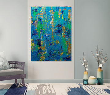 3D Green Lotus Pond 287 Allan P. Friedlander Wall Sticker Wallpaper AJ Wallpaper 2 