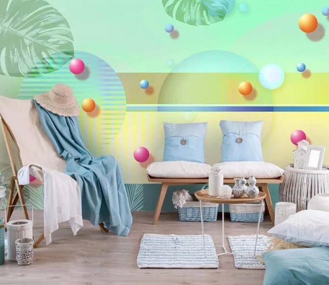 3D Colored Balls 1837 Wall Murals Wallpaper AJ Wallpaper 2 