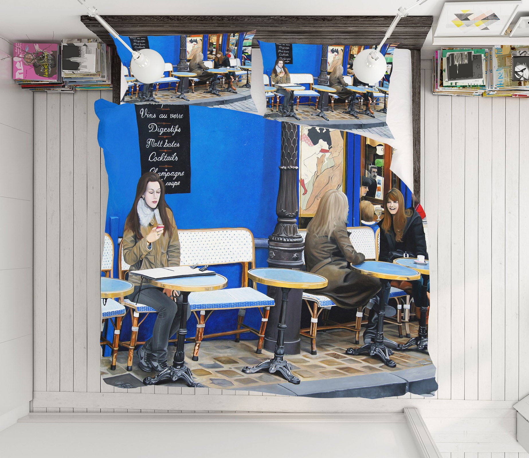 3D Tables Chairs 11044 Matthew Holden Bates Bedding Bed Pillowcases Quilt