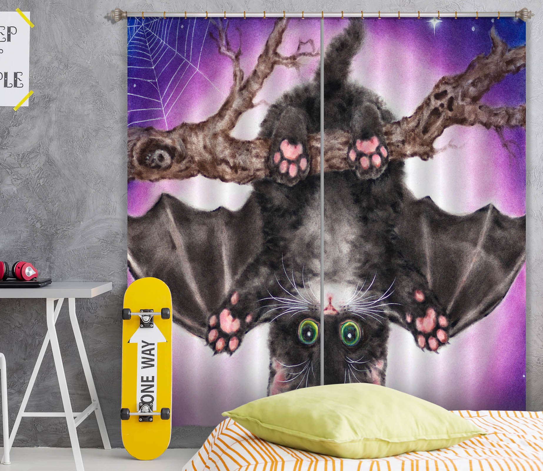 3D Bat Branch 9031 Kayomi Harai Curtain Curtains Drapes