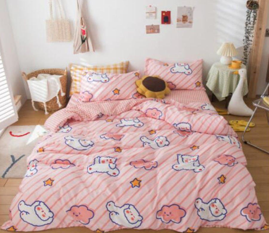 3D Pink Clouds 40236 Bed Pillowcases Quilt