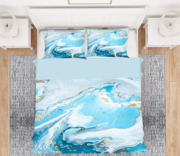 3D Light Blue Texture 16173 Bed Pillowcases Quilt