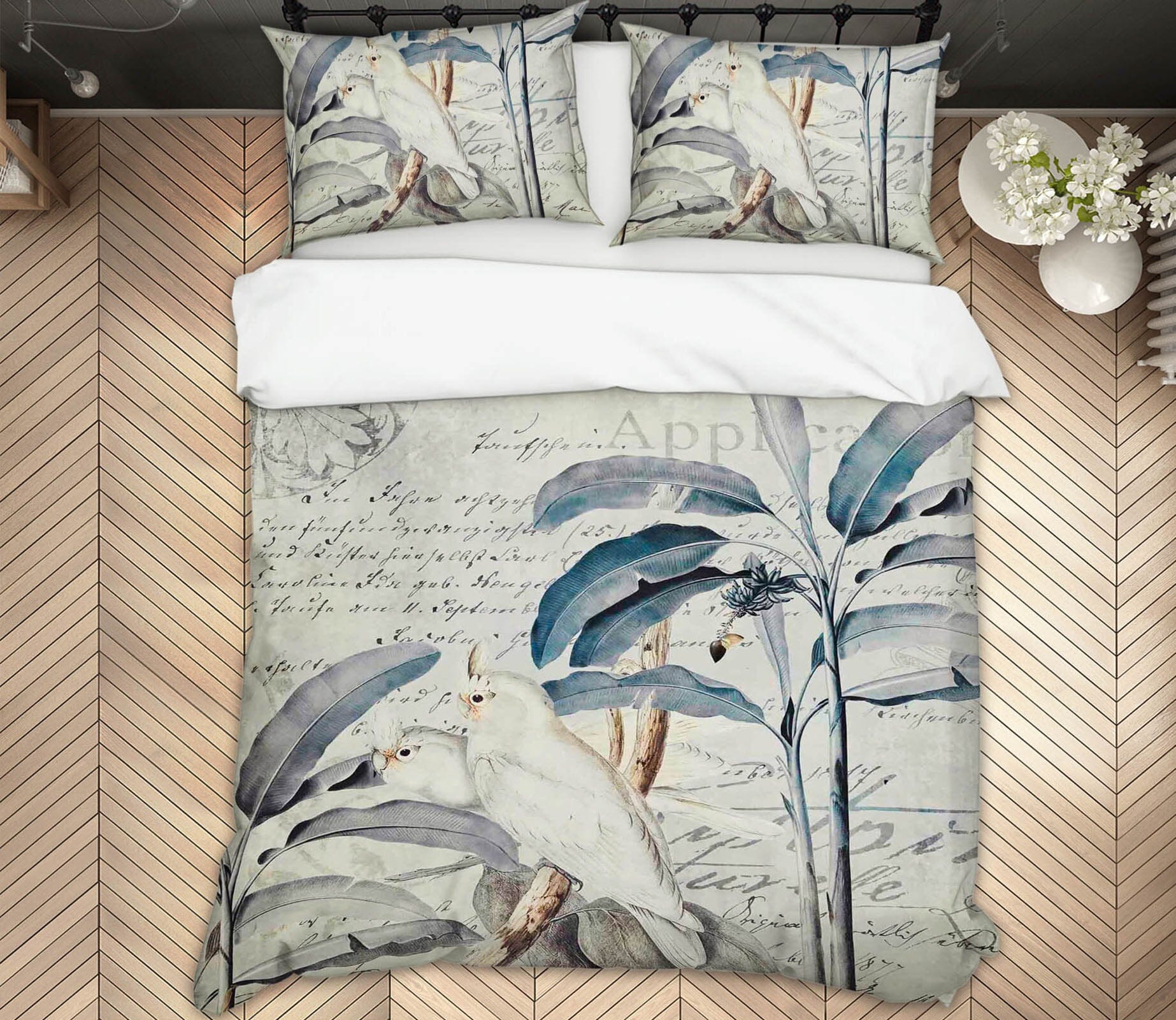 3D White Parrot 2131 Andrea haase Bedding Bed Pillowcases Quilt Quiet Covers AJ Creativity Home 