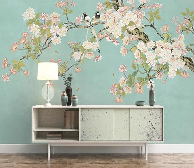 3D Flowering Branches 305 Wall Murals Wallpaper AJ Wallpaper 2 