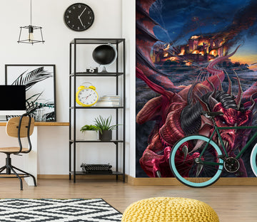 3D Red Dragon 5024 Tom Wood Wall Mural Wall Murals