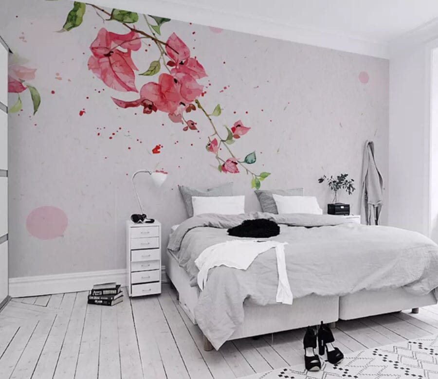 3D Red Flowers 2066 Wall Murals Wallpaper AJ Wallpaper 2 