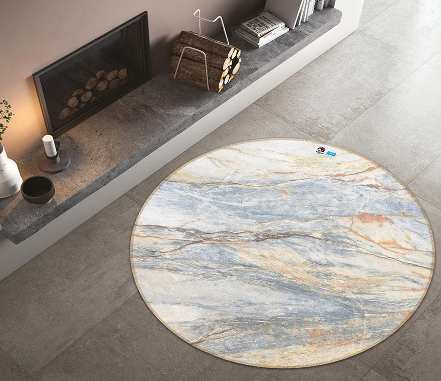 3D Marble 64102 Round Non Slip Rug Mat