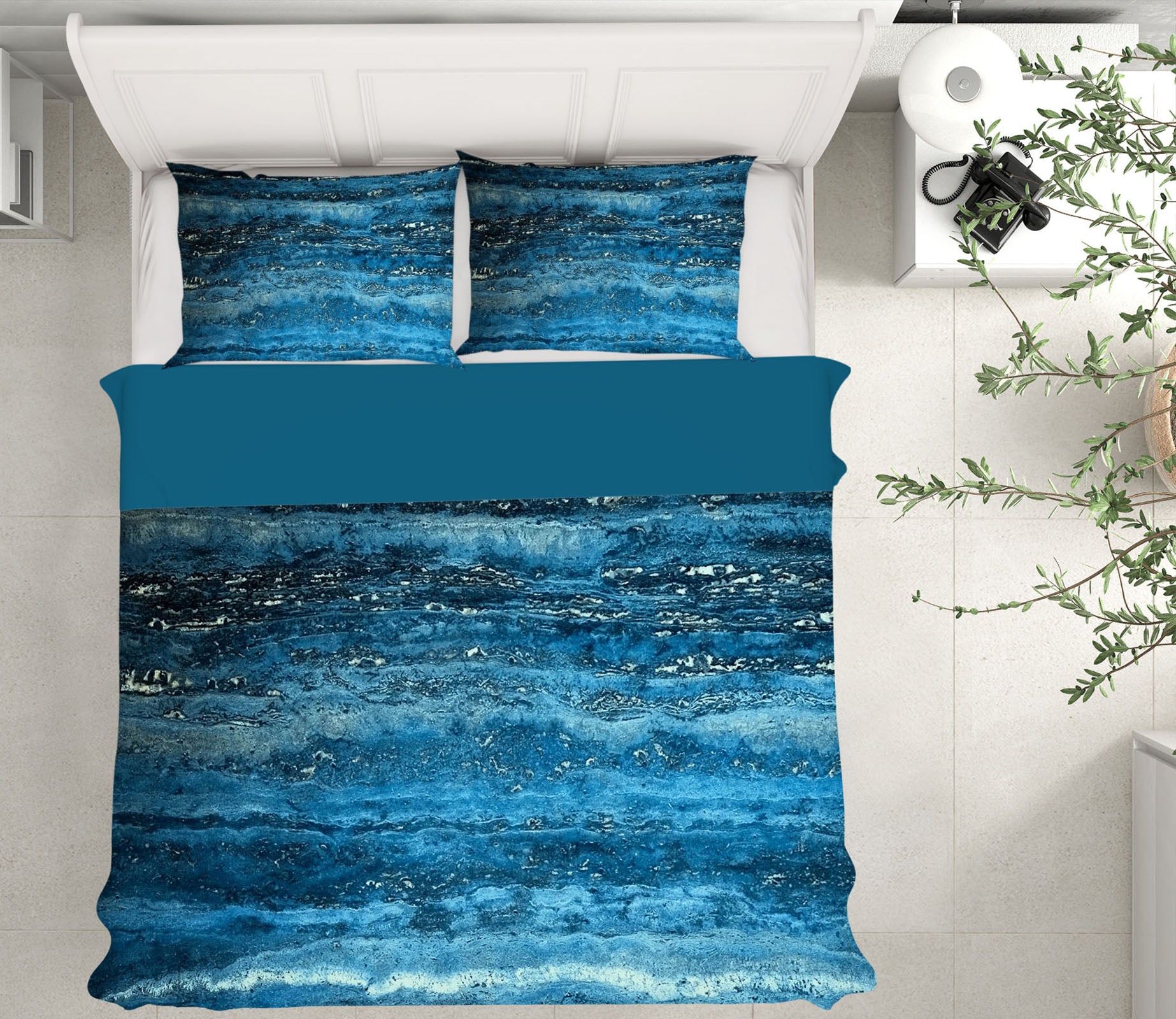 3D Blue Tide 16049 Bed Pillowcases Quilt