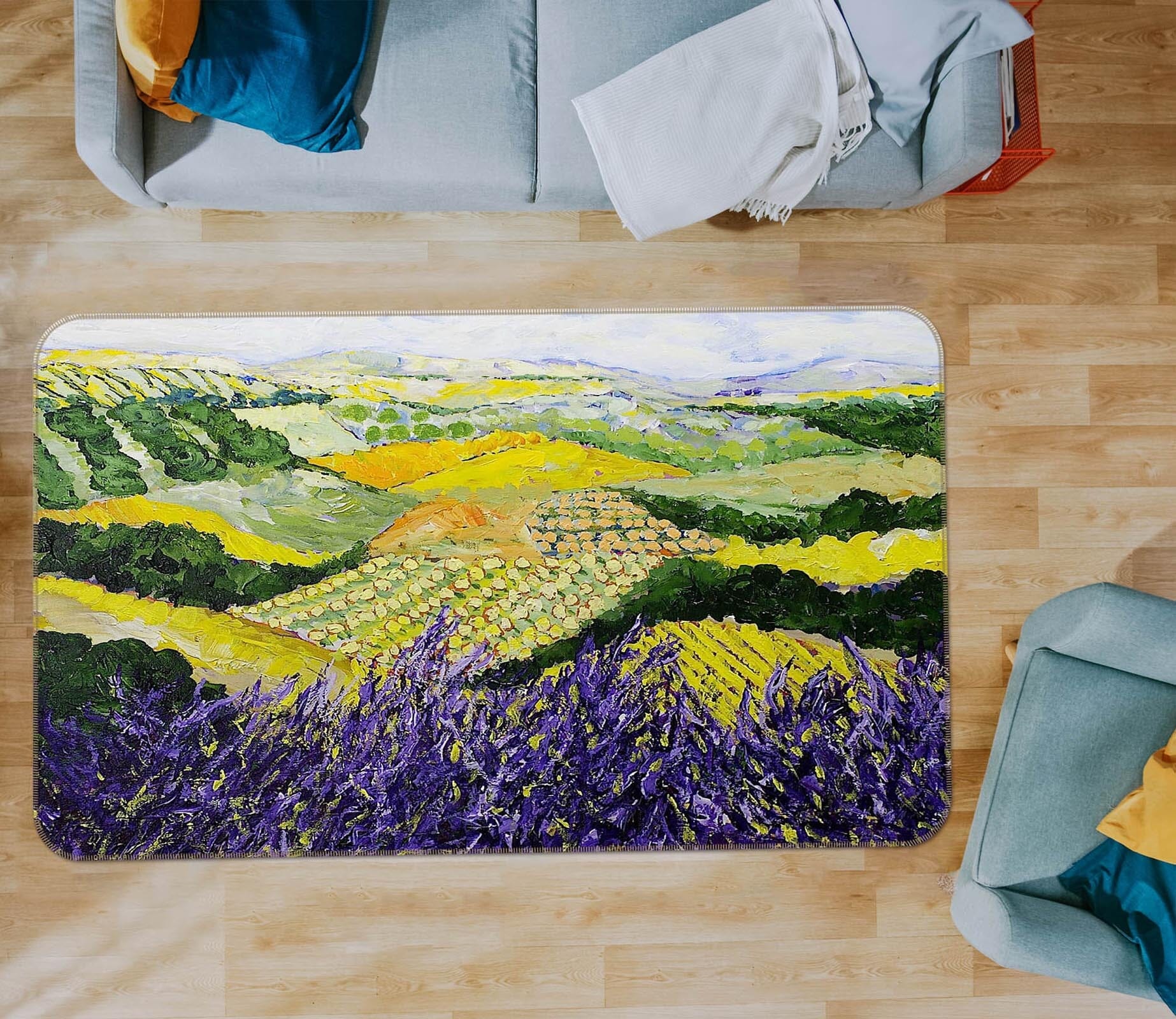 3D Violet Spring 1020 Allan P. Friedlander Rug Non Slip Rug Mat Mat AJ Creativity Home 