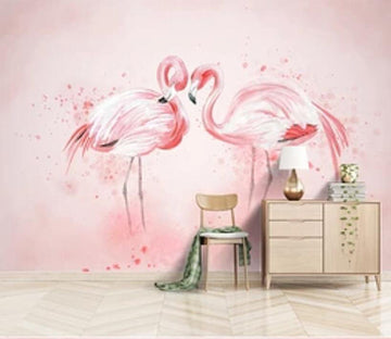 3D Pink Flamingo 2912 Wall Murals