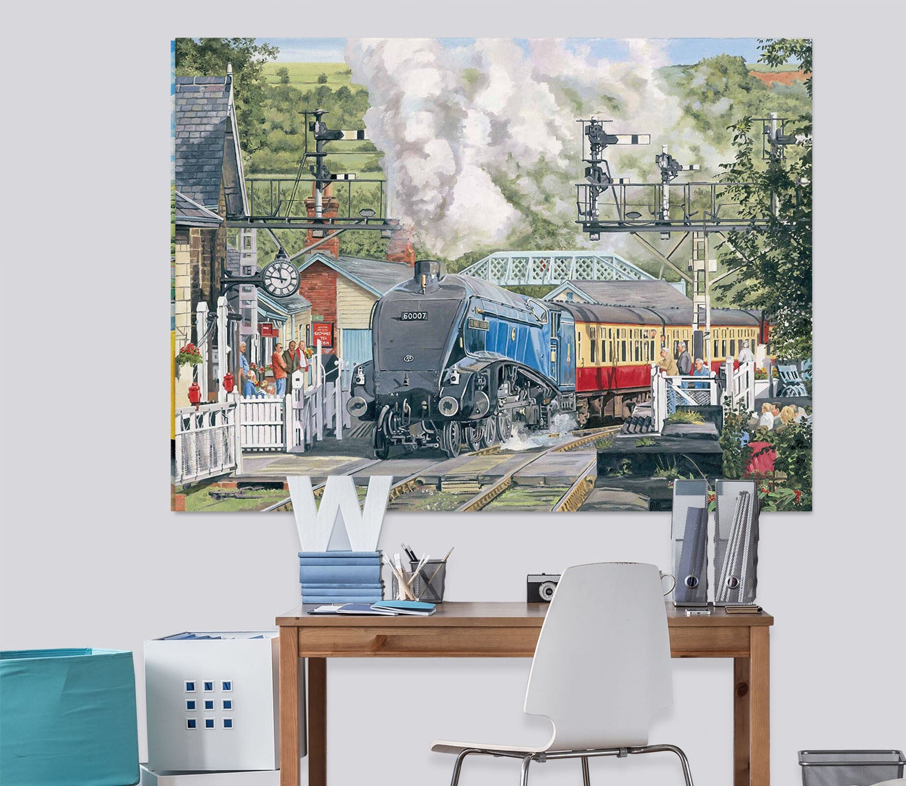 3D Sir Nigel Gresley At Grosmont 060 Trevor Mitchell Wall Sticker Wallpaper AJ Wallpaper 2 