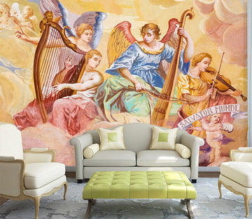 3D Play The Harp 1539 Wall Murals Wallpaper AJ Wallpaper 2 