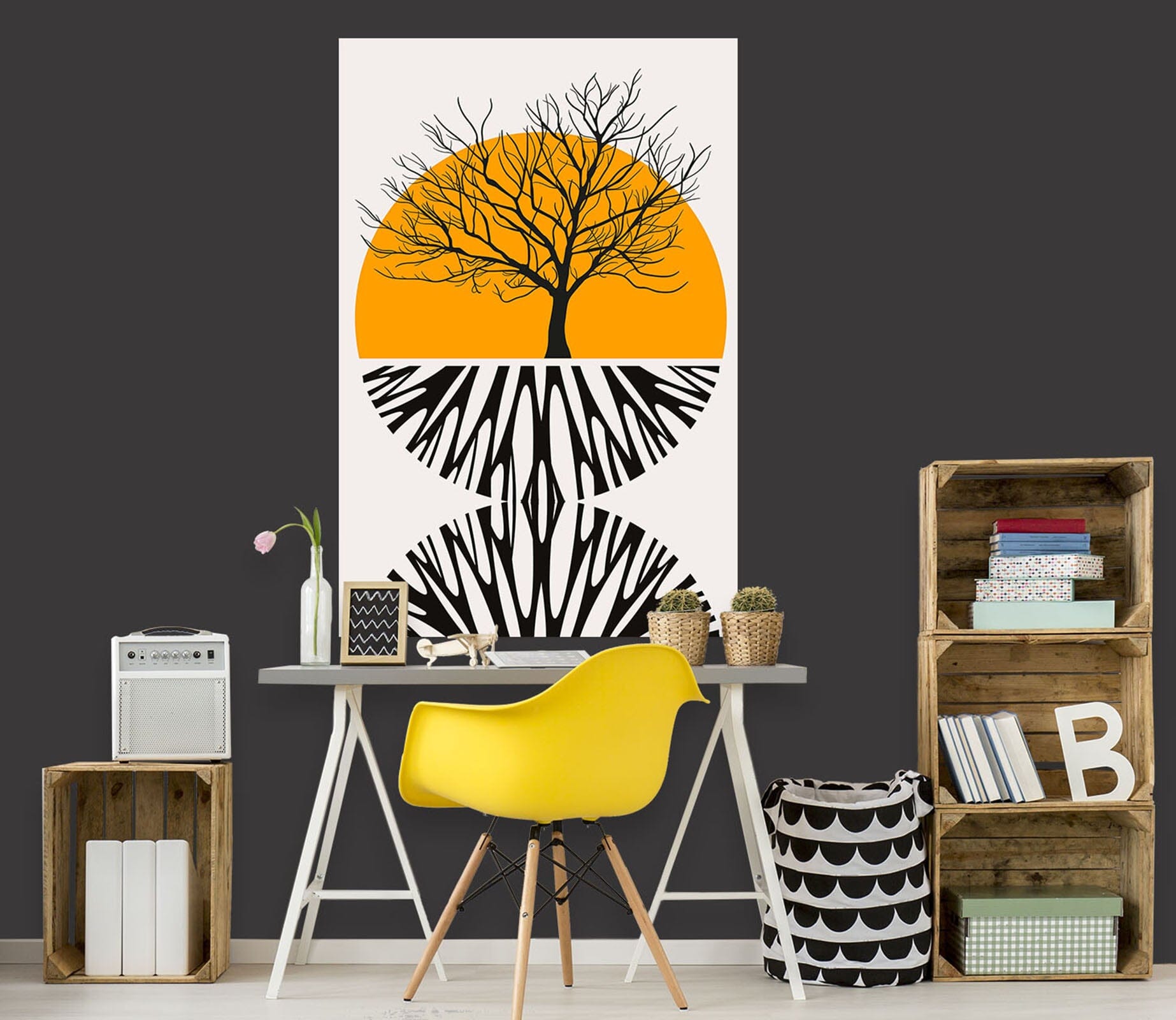 3D Branches Sun 237 Boris Draschoff Wall Sticker Wallpaper AJ Wallpaper 2 