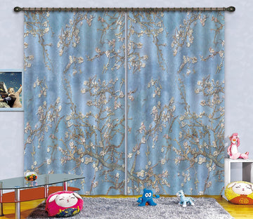 3D Embossed Flower Pattern 84 Curtains Drapes Curtains AJ Creativity Home 