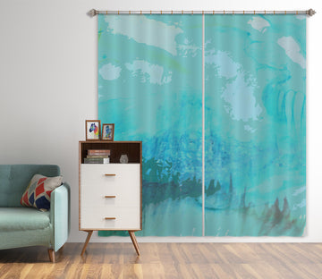 3D Blue Calm 70089 Shandra Smith Curtain Curtains Drapes
