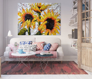 3D Sunflowers 014 Dena Tollefson Wall Sticker Wallpaper AJ Wallpaper 2 