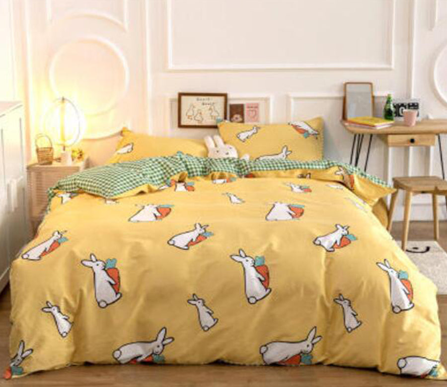 3D Rabbit Carrot 50109 Bed Pillowcases Quilt