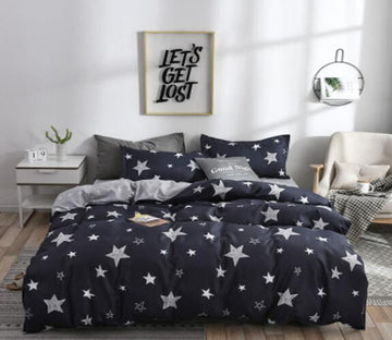 3D Big And Small Stars 4008 Bed Pillowcases Quilt