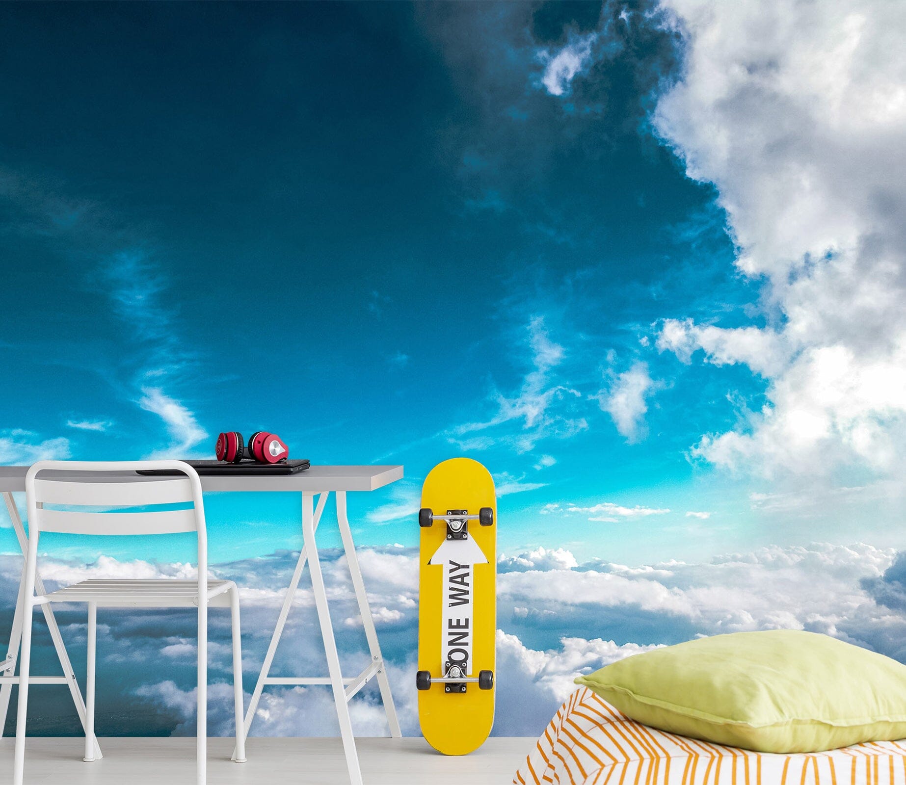 3D Blue Sky Clouds 2039 Wall Murals Wallpaper AJ Wallpaper 2 