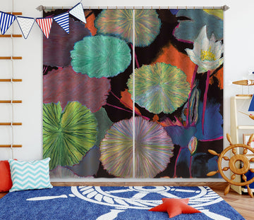 3D Lotus Pond 287 Allan P. Friedlander Curtain Curtains Drapes Curtains AJ Creativity Home 