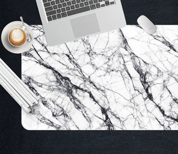 3D White Marble 18005 Desk Mat