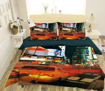3D City Traffic 051 Bed Pillowcases Quilt