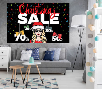 3D Sunglasses Bow Woman 1035 Wall Sticker