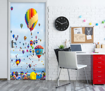 3D Hot Air Balloon 25120 Door Mural