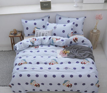 3D Wave Point Dwarfs 2187 Bed Pillowcases Quilt