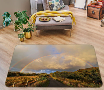 3D Scottish Rainbow 1019 Jerry LoFaro Rug Non Slip Rug Mat