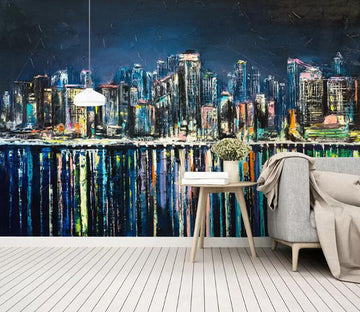 3D City Night Scene 885 Wall Murals Wallpaper AJ Wallpaper 2 