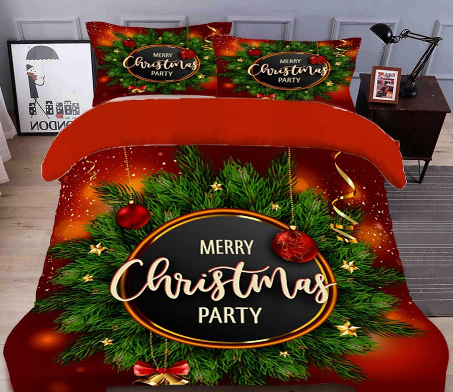 3D Merry Christmas 45165 Christmas Quilt Duvet Cover Xmas Bed Pillowcases