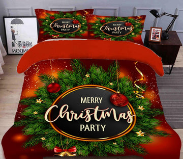 3D Merry Christmas 45165 Christmas Quilt Duvet Cover Xmas Bed Pillowcases