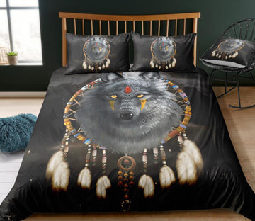 3D Wolf Dream Catcher 1060 Bed Pillowcases Quilt