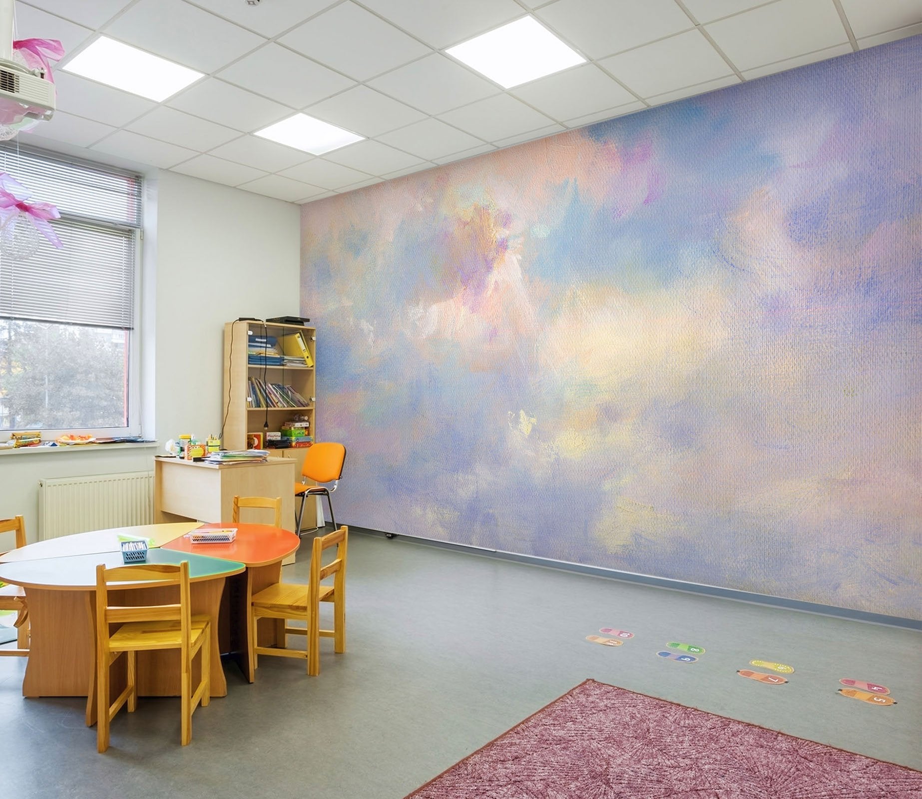 3D purple dreamy clouds 09 Wall Murals Wallpaper AJ Wallpaper 2 