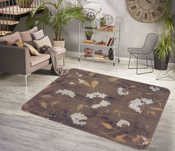 3D Flower Pattern 32075 Non Slip Rug Mat