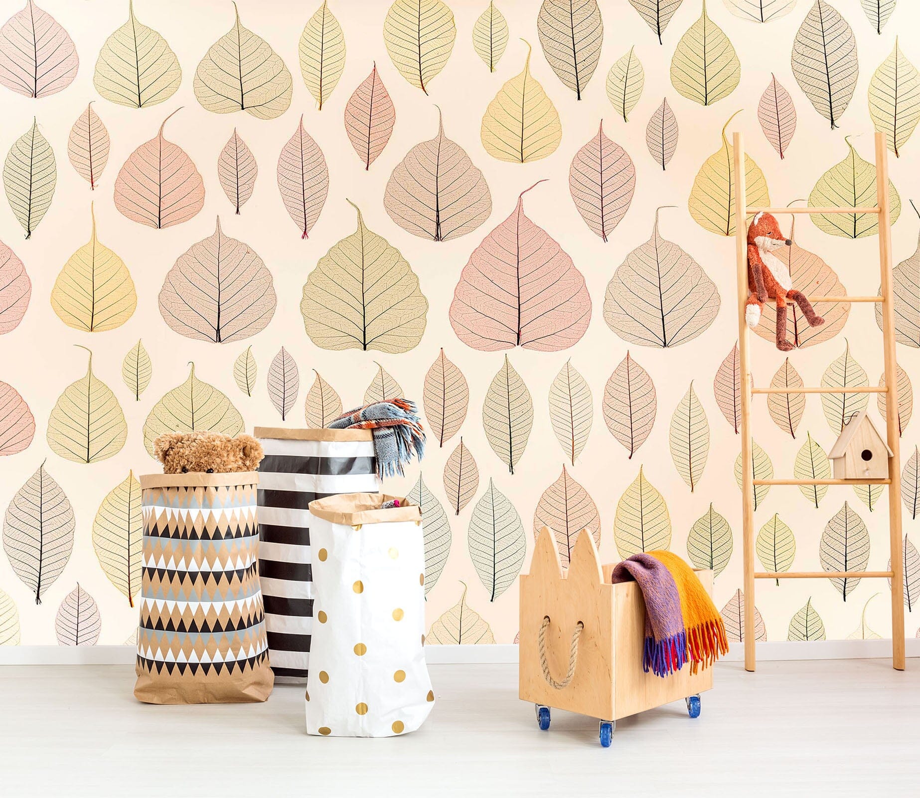 3D Cute Leaves 1440 Assaf Frank Wall Mural Wall Murals Wallpaper AJ Wallpaper 2 