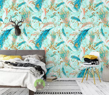 3D Blue Feather 2036 Wall Murals Wallpaper AJ Wallpaper 2 