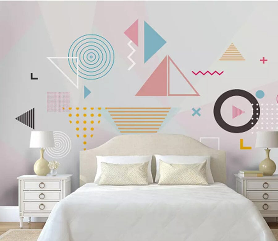 3D Color Geometry 2076 Wall Murals Wallpaper AJ Wallpaper 2 