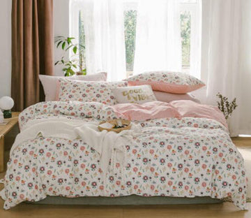 3D Pink Floral 30034 Bed Pillowcases Quilt