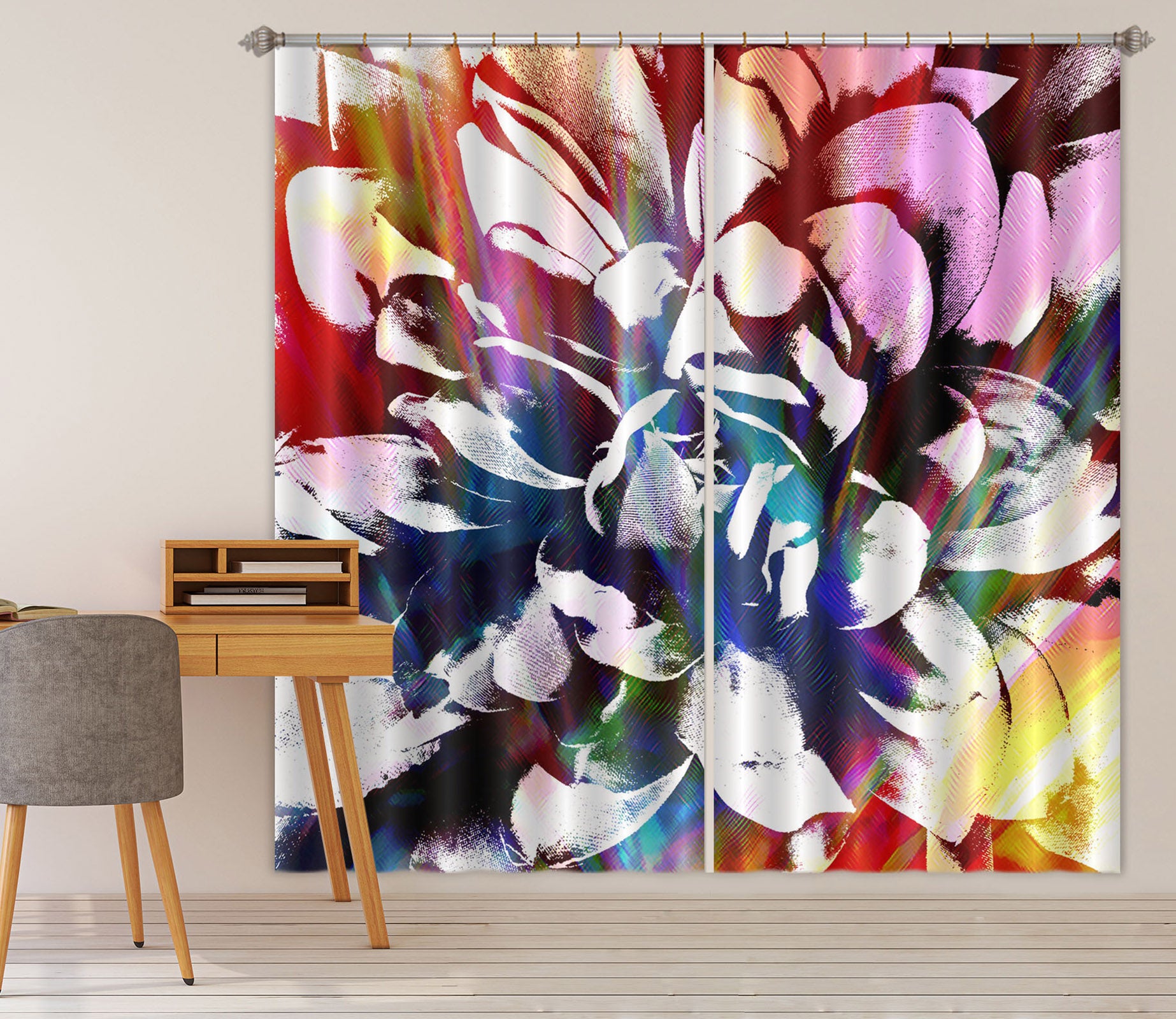 3D Flowers 19186 Shandra Smith Curtain Curtains Drapes